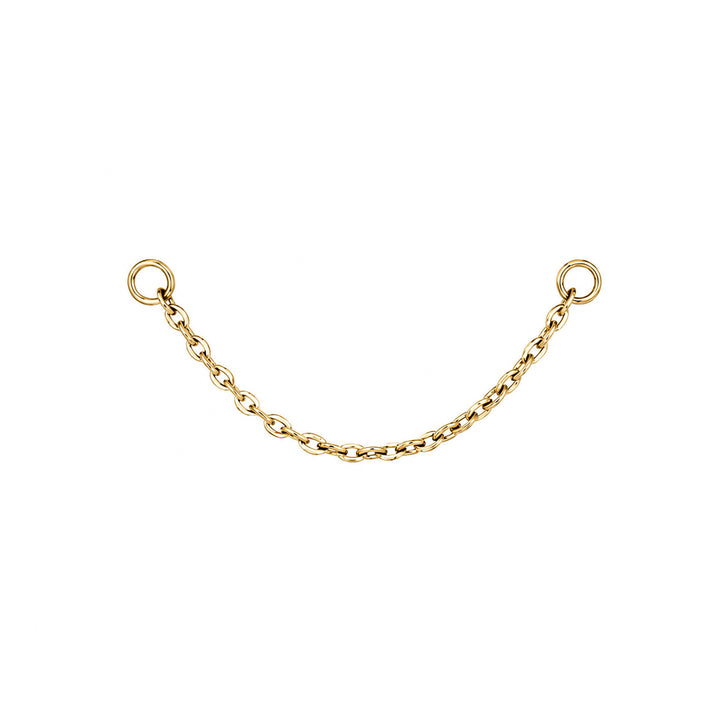 Goldene Titan-Kette für Piercings (PVD-beschichtetes Titan G23)