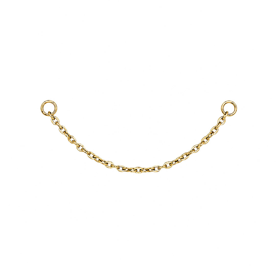 Goldene Titan-Kette für Piercings (PVD-beschichtetes Titan G23)