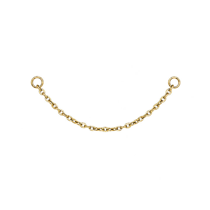 Goldene Titan-Kette für Piercings (PVD-beschichtetes Titan G23)