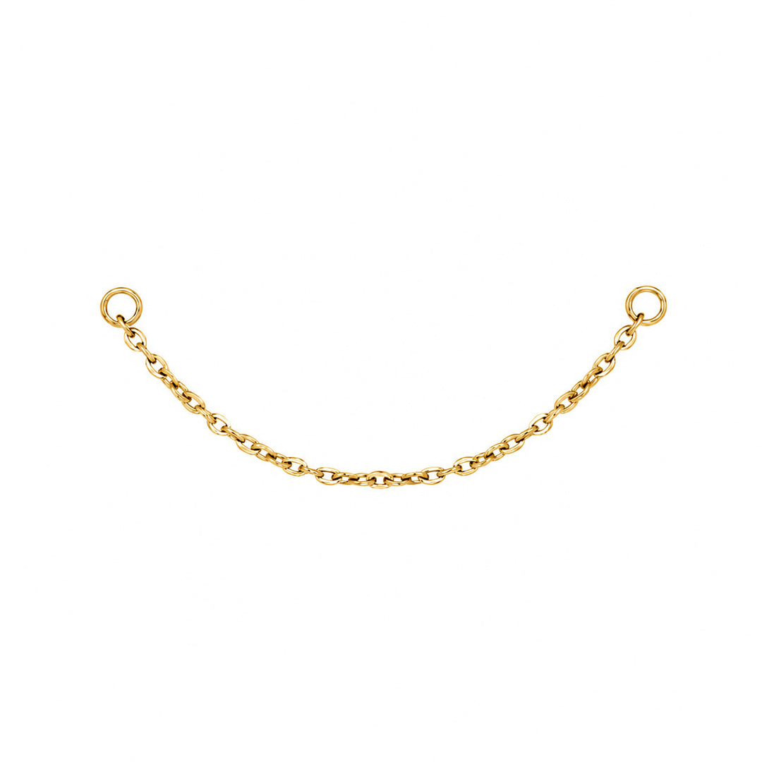 Goldene Titan-Kette für Piercings (PVD-beschichtetes Titan G23)