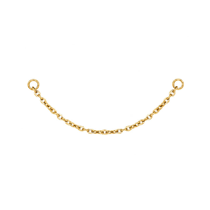 Goldene Titan-Kette für Piercings (PVD-beschichtetes Titan G23)