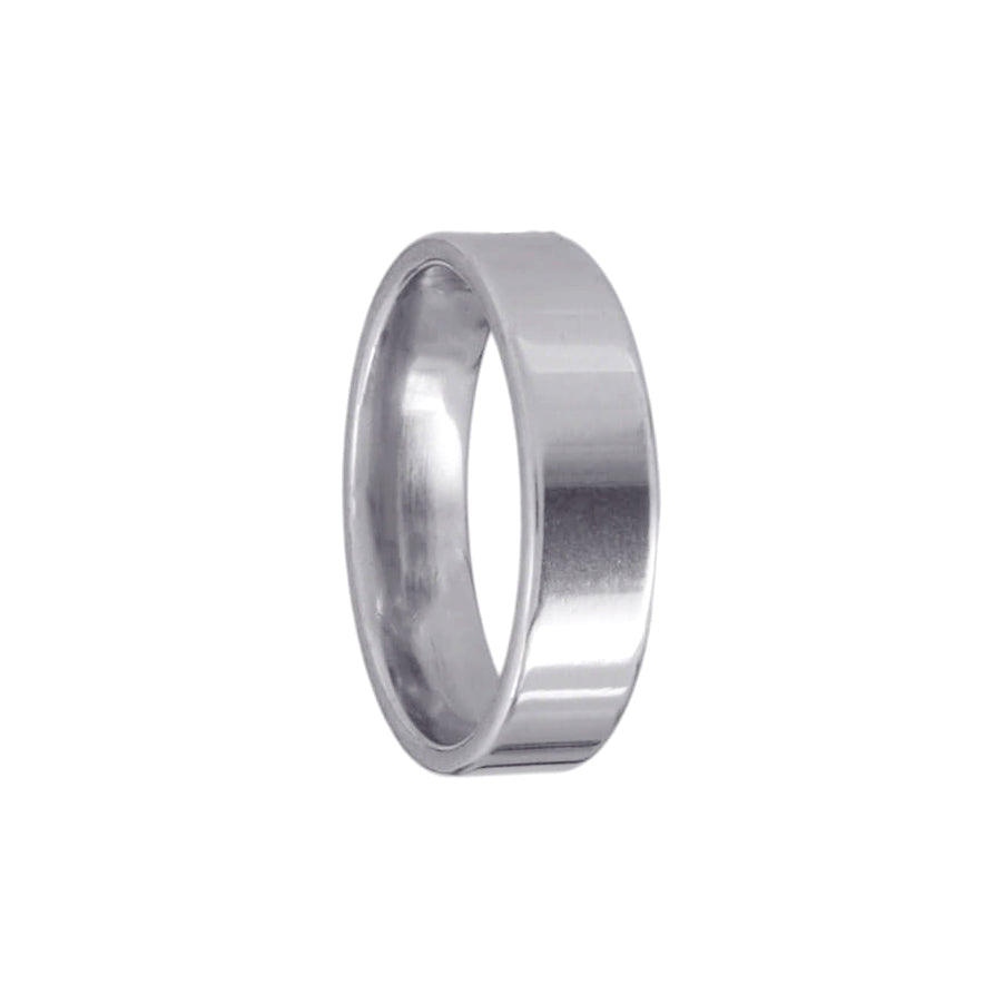 Polished flat steel ring 5mm