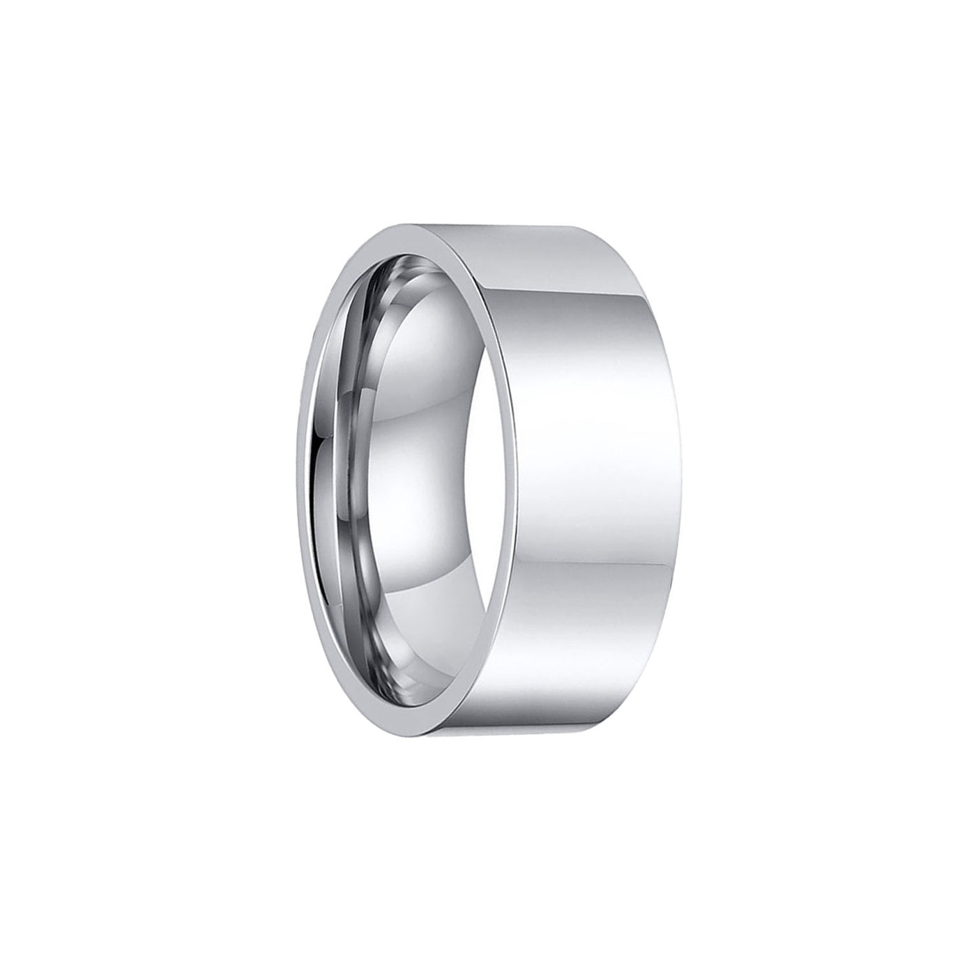 Flat wide steel ring 10mm