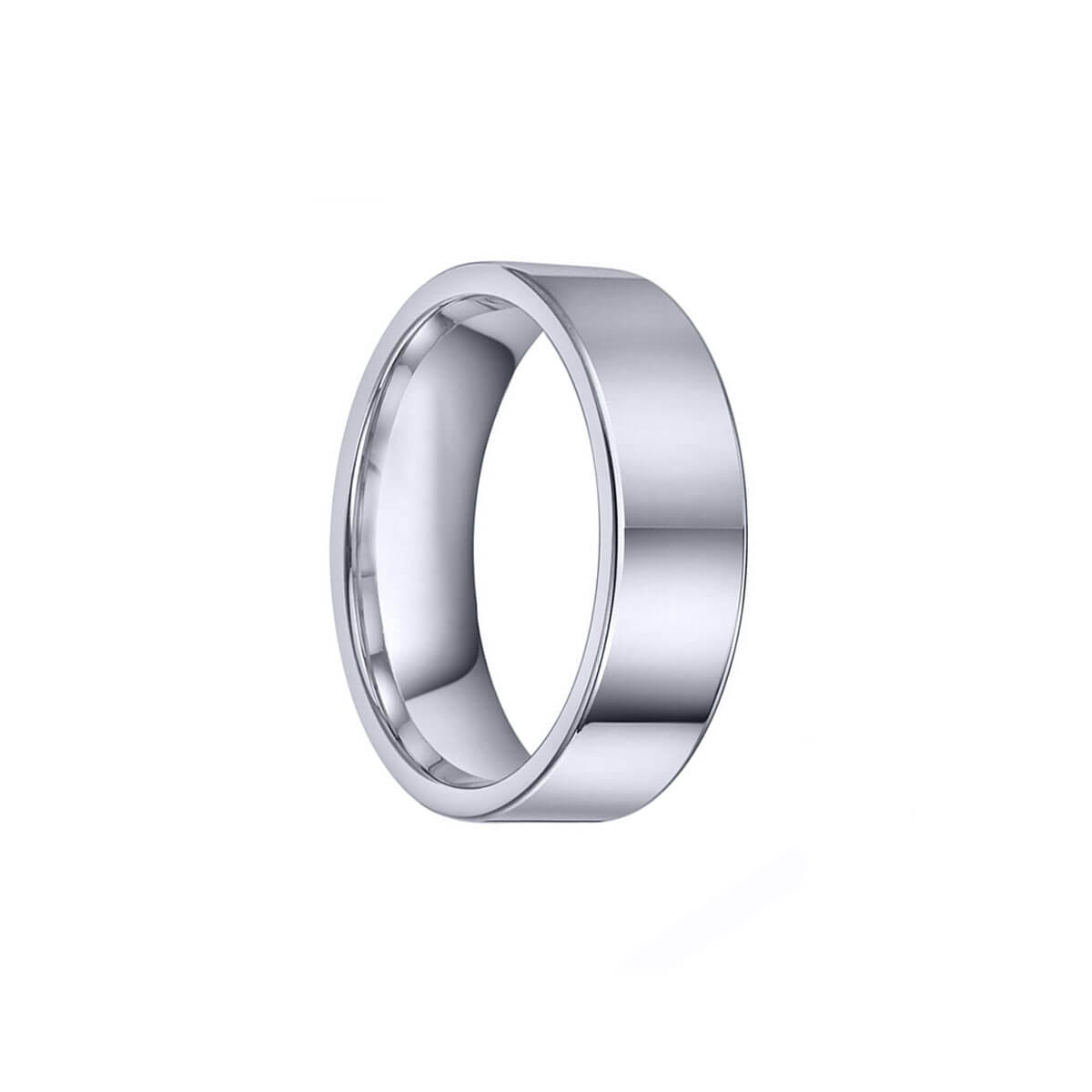 Flat polished steel ring 6mm