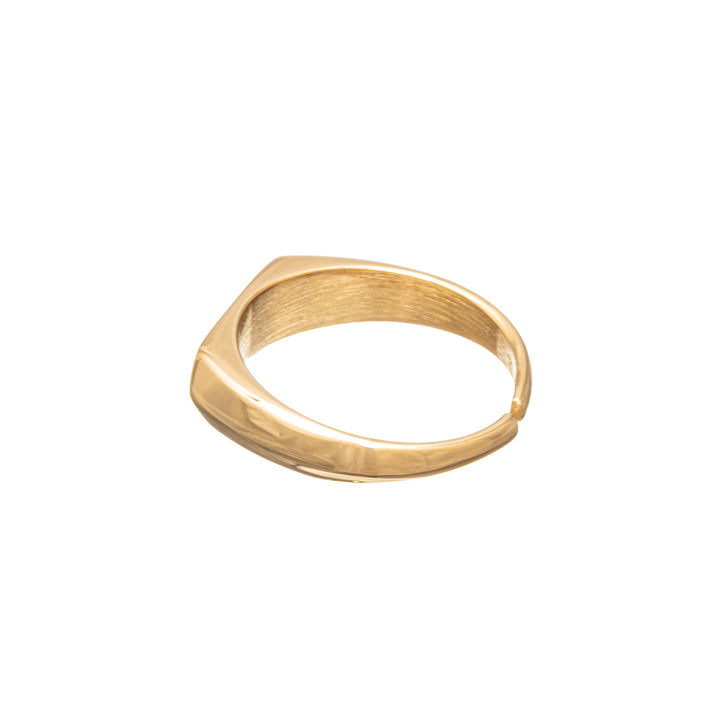 Low gold plated steel wedding ring (Steel 316L)