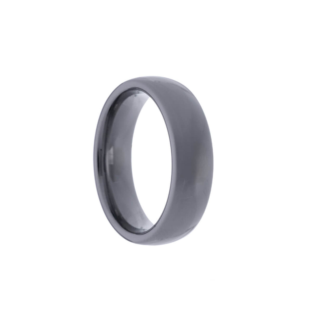 Kaareva kiillotettu tungsten sormus 6mm (Volframi)