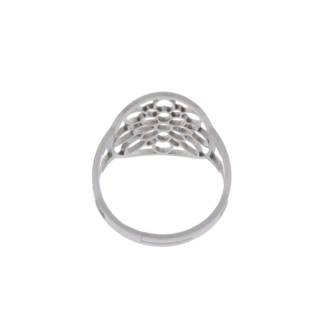 Oval texturerad justerbar ring (stål 316L)