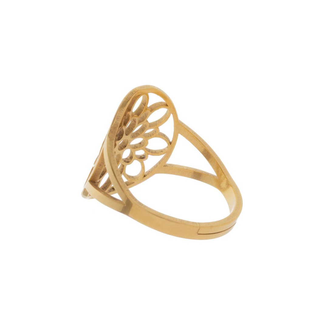 Oval texturerad justerbar ring (stål 316L)