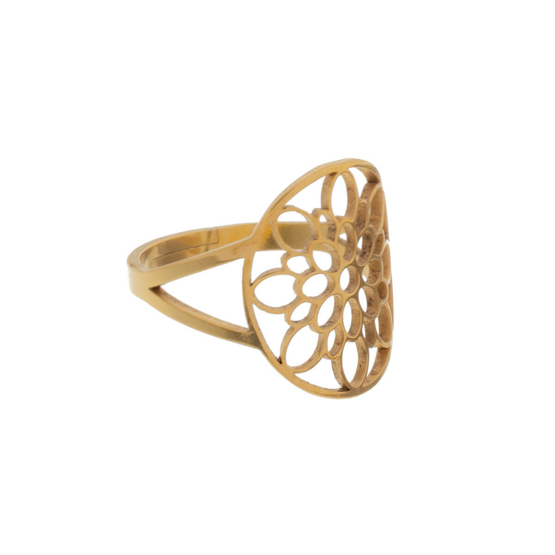 Oval texturerad justerbar ring (stål 316L)