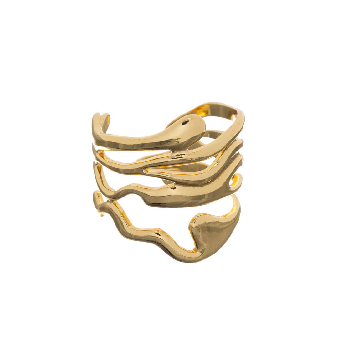 Justerbar ring i guld (316L stål) 5-delars set