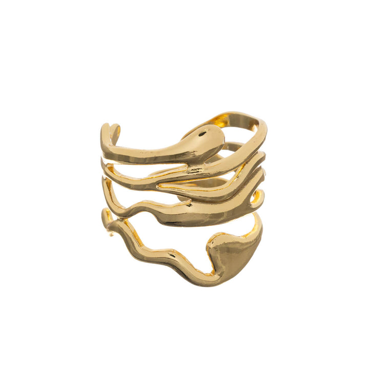 Justerbar ring i guld (316L stål) 5-delars set