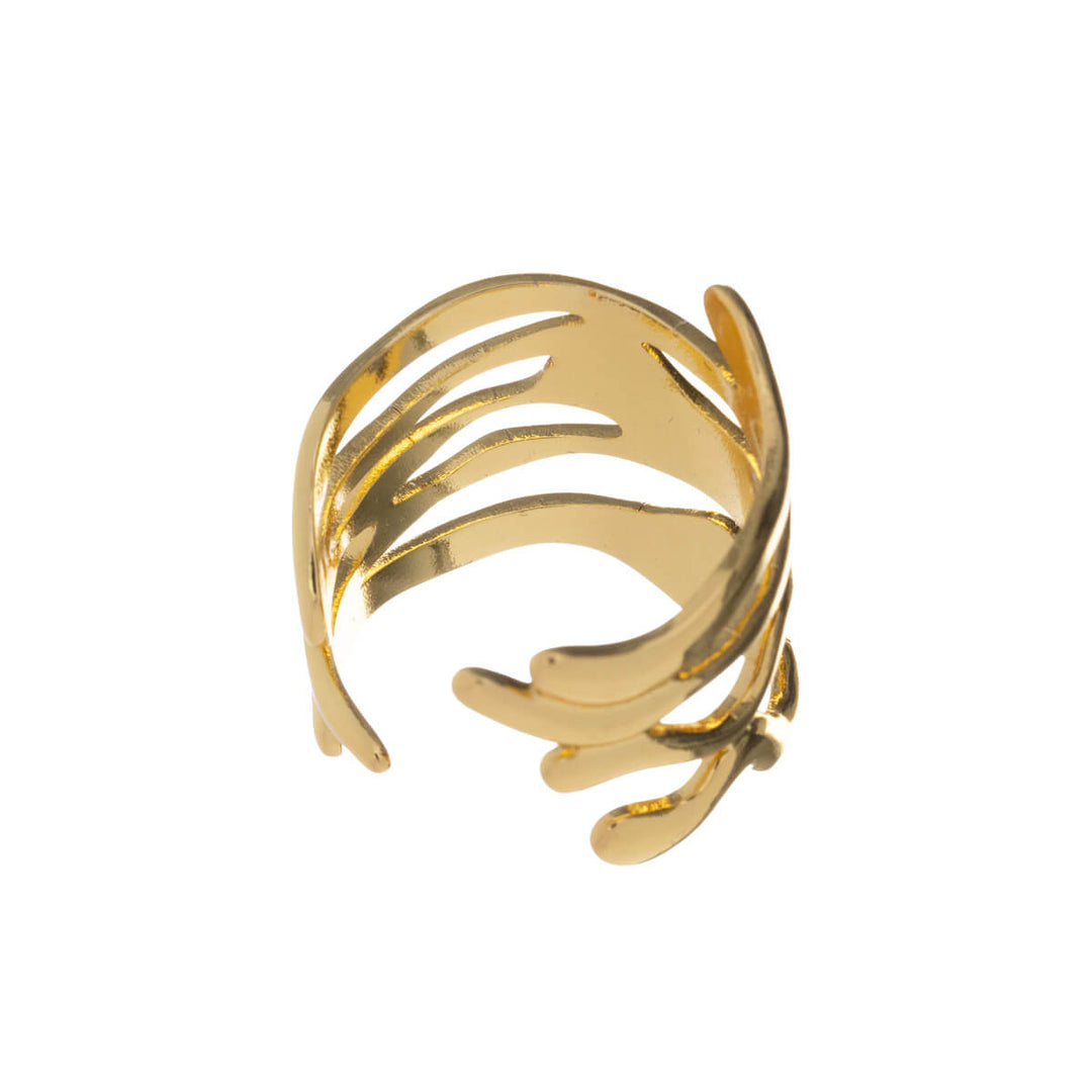 Justerbar ring i guld (316L stål) 5-delars set