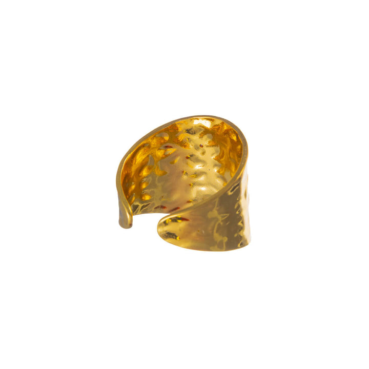 Breiter, verstellbarer Ring aus Gold (Stahl 316L)