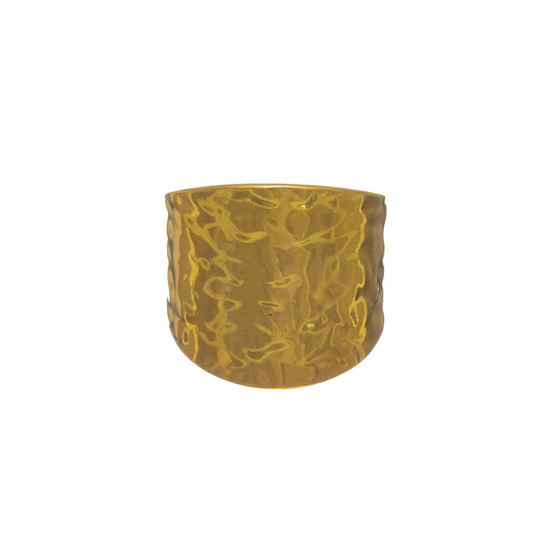 Breiter, verstellbarer Ring aus Gold (Stahl 316L)