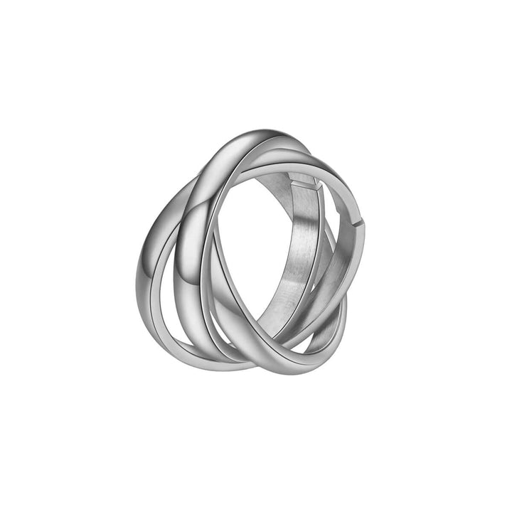 Three-ring stress ring – rotating fidget ring (316L stainless steel)