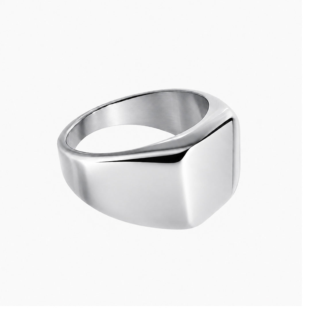 Teräksinen kiillotettu kantasormus (Teräs 316L)
