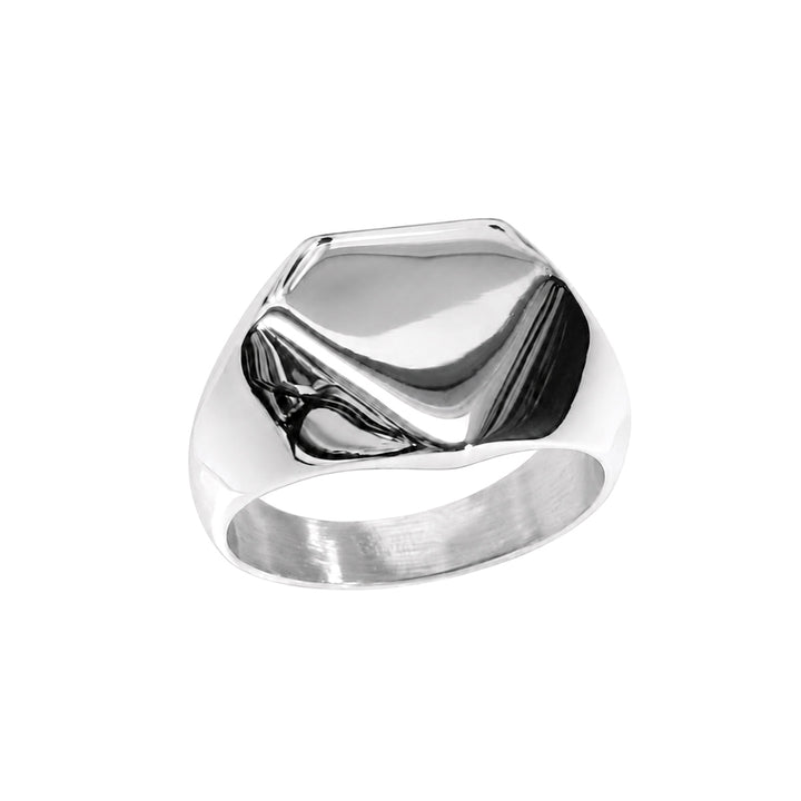 Stahlring mit kantiger Diamantform (Edelstahl 316L)