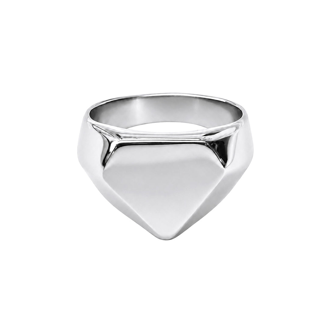 Stahlring mit kantiger Diamantform (Edelstahl 316L)