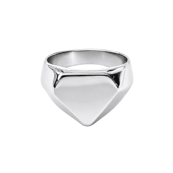 Stahlring mit kantiger Diamantform (Edelstahl 316L)