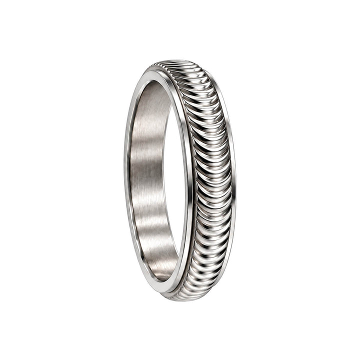 Räfflad, roterande antistressring, 5 mm (stål 316L)