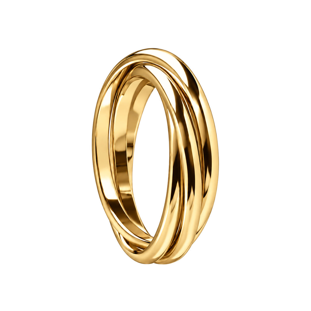 Guldfärgad, tredelad, glidande antistressring (316L-stål)