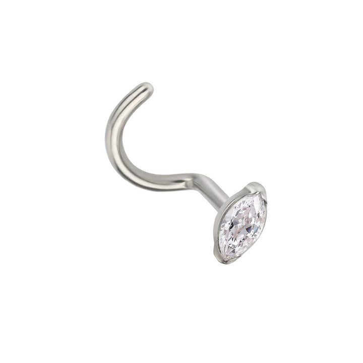 Awning with zirconia nose ring spiral 0.8mm (Titanium G23)