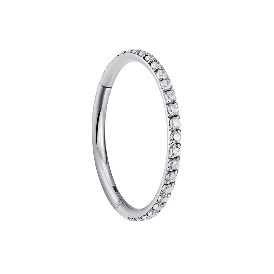 Gångjärnsförsedd segmentring CZ stenklick 1.0mm (Titan G23)