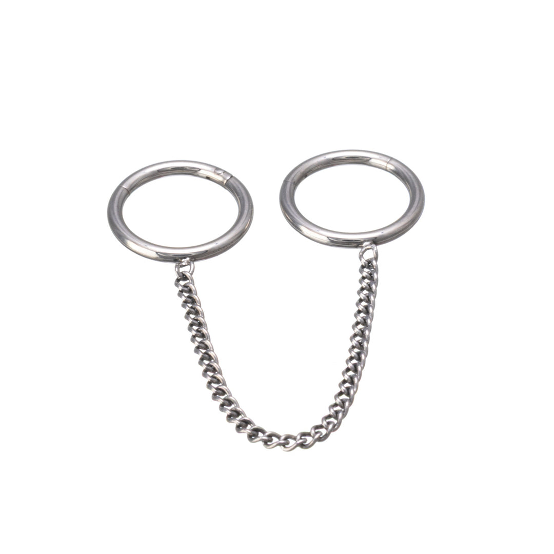 Chain linked clicker piercing rings 1.2mm (Steel 316L)