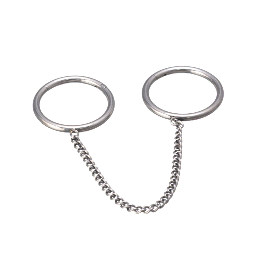 Chain linked clicker piercing rings 1.2mm (Steel 316L)