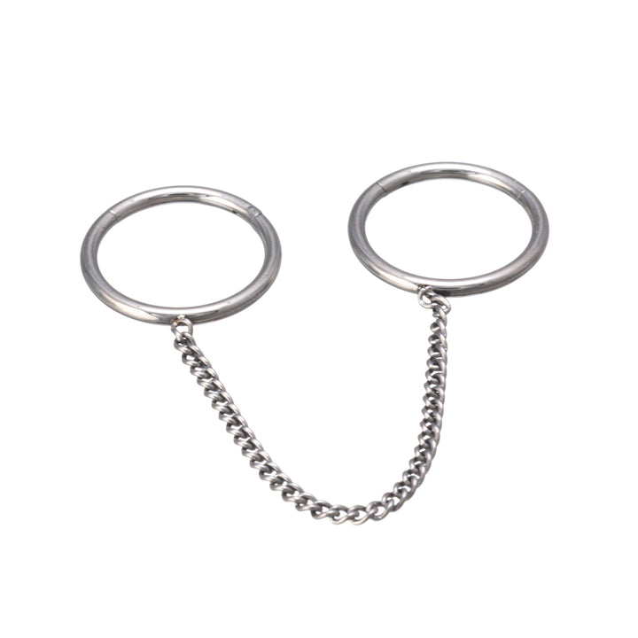 Chain linked clicker piercing rings 1.2mm (Steel 316L)