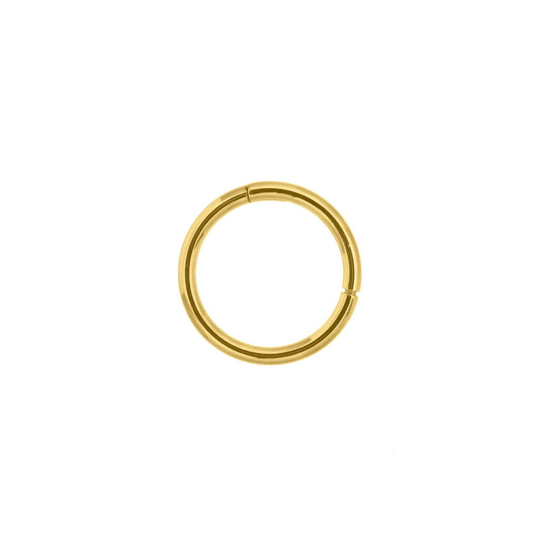 Hinged ring golden titanium clicker Piercing Rings 1.0mm (PVD Titanium G23)