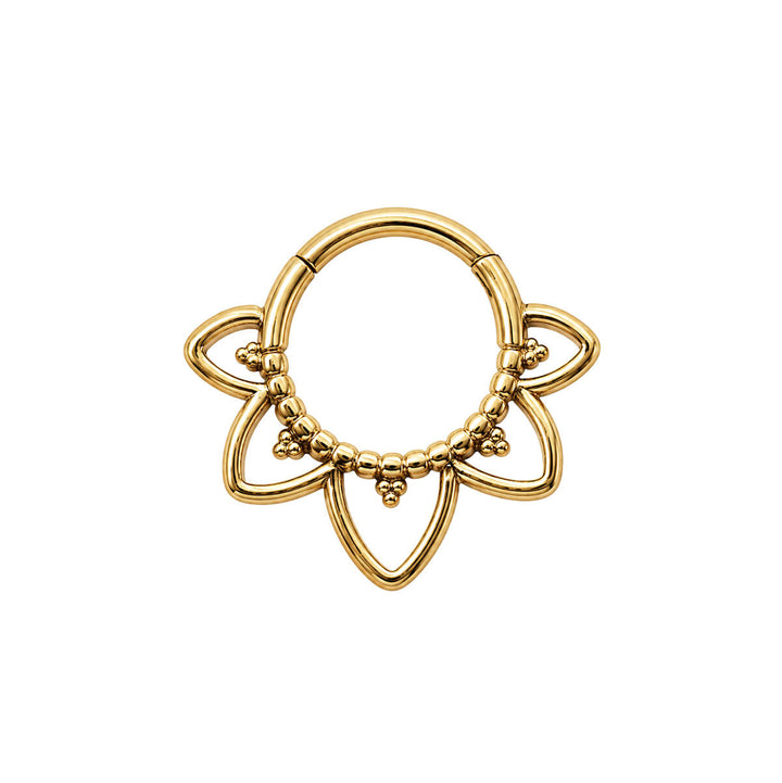 Gold crafted titanium segment ring clicker 1.2mm (PVD Titanium G23)