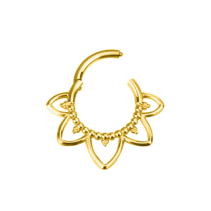 Gold crafted titanium segment ring clicker 1.2mm (PVD Titanium G23)