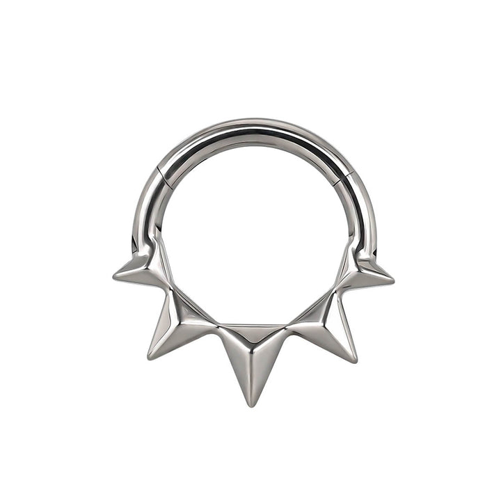 Spikad piercingring i titan, 1,2 mm (Titan G23)