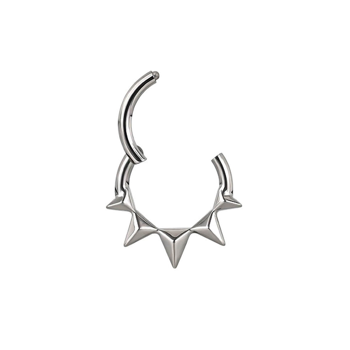 Spikad piercingring i titan, 1,2 mm (Titan G23)