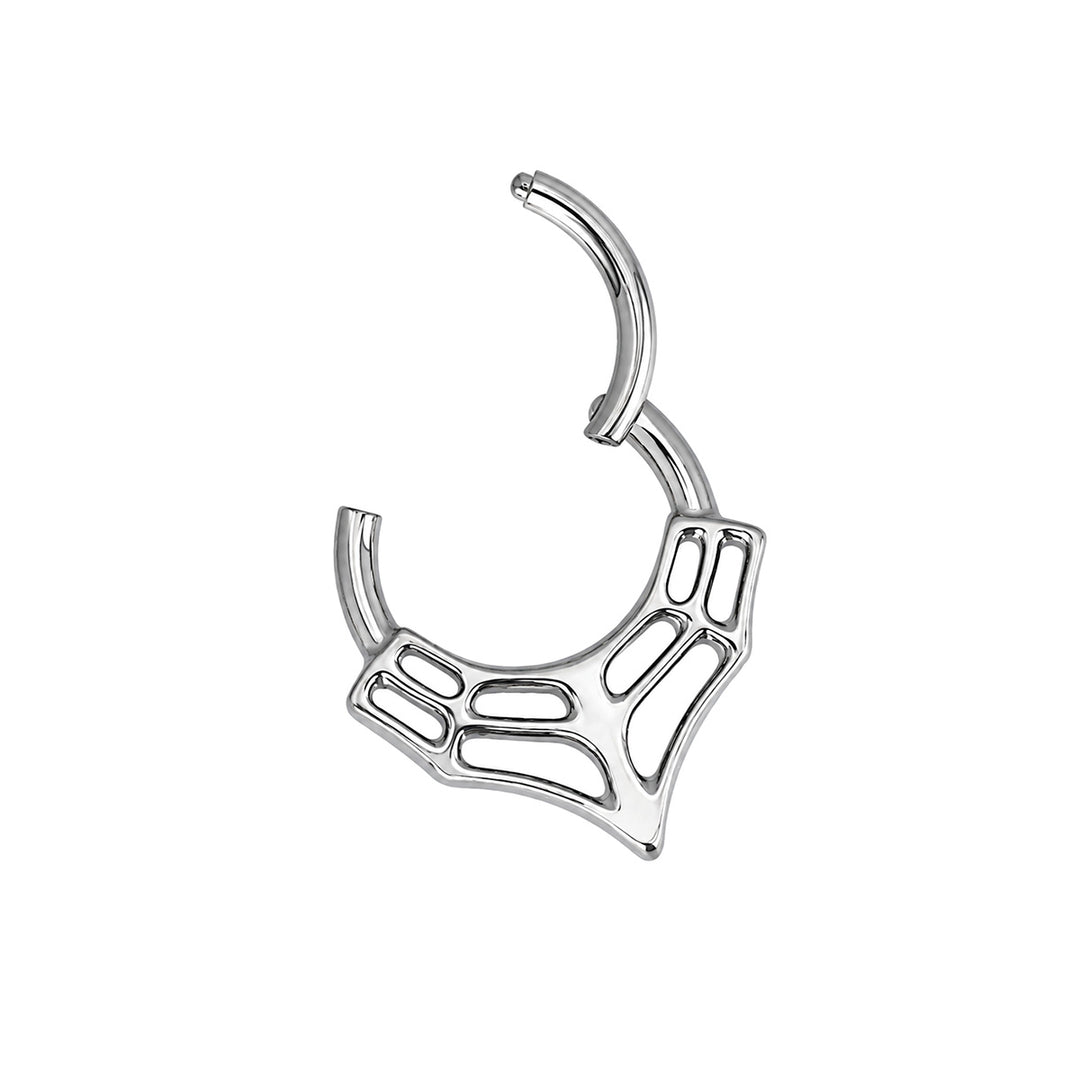 Hämähäkinseitti septumrengas titaani clicker 1.2mm (Titaani G23)
