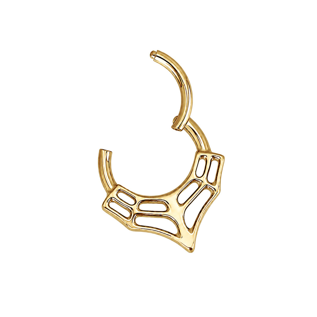Hämähäkinseitti septumrengas kultainen titaani clicker 1.2mm (PVD Titaani G23)