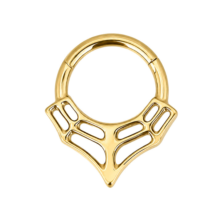 Hämähäkinseitti septumrengas kultainen titaani clicker 1.2mm (PVD Titaani G23)