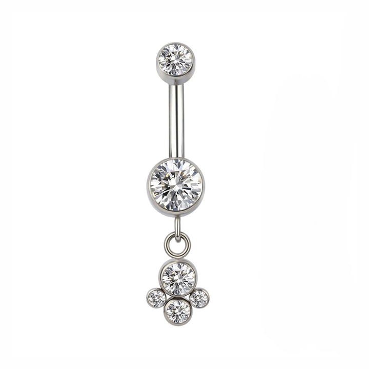 Titanium Dangling Zirconia Buttonhole (Titanium G23)