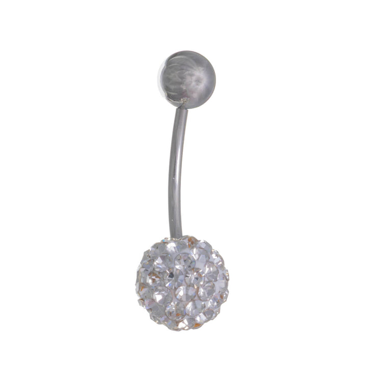 1.2mm multi-stone button earring (Steel 316L)