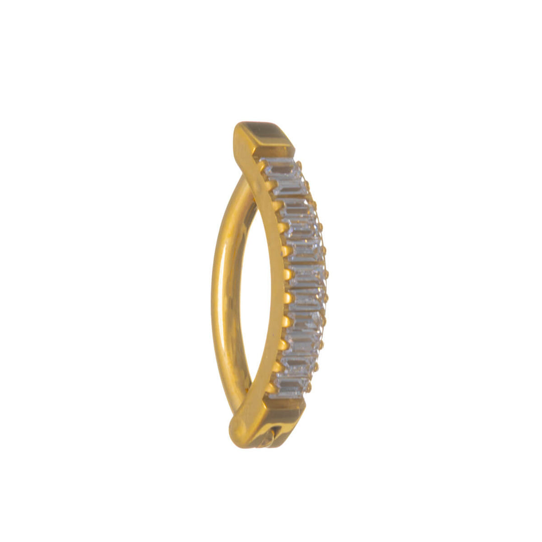 Kullattu titaaninen napakoru zirkonia-rivillä 1.6mm (Clicker, G23)