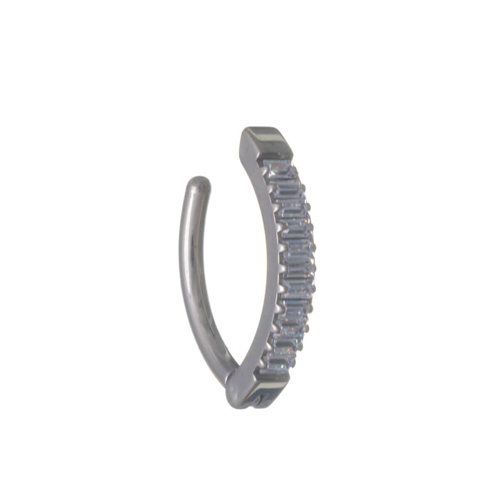 Titan-Ohrring mit Zirkonia-Reihe 1,6 mm (Clicker, G23)