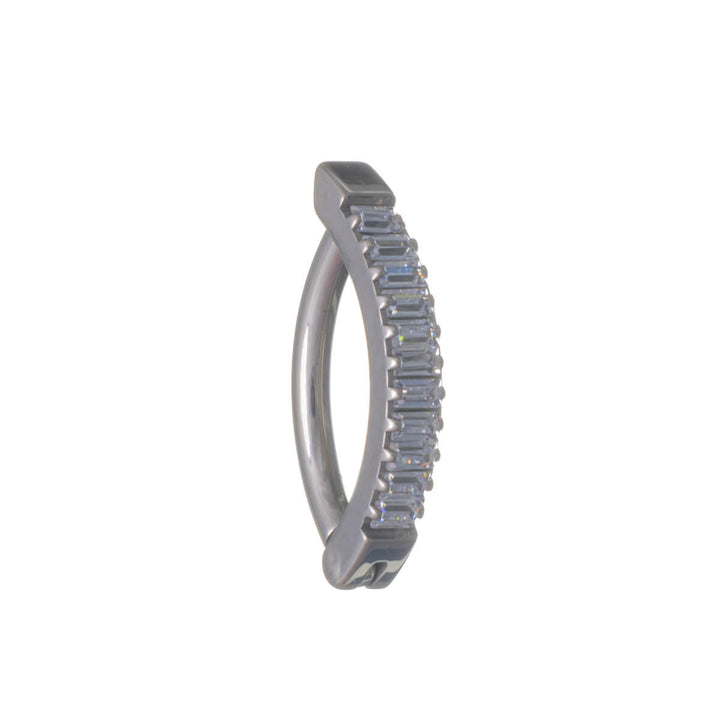 Titan-Ohrring mit Zirkonia-Reihe 1,6 mm (Clicker, G23)