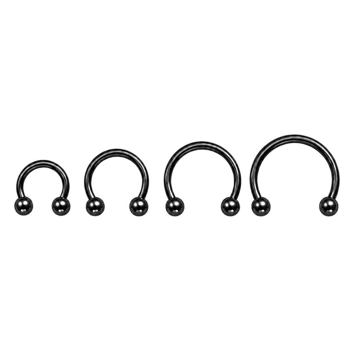 Black titanium Circular barbell 1.2mm (PVD Titanium G23)
