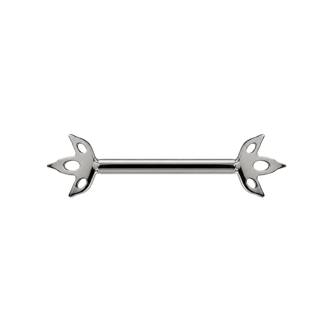 Titan-Nippelpiercing mit 3 Marquise-Zirkonia-Steinen (Titan G23)