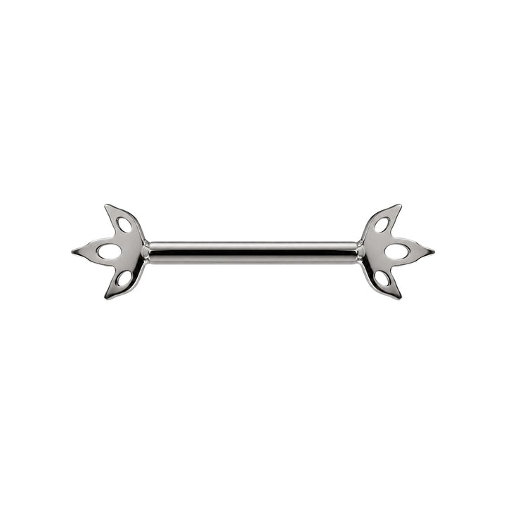 Titan-Nippelpiercing mit 3 Marquise-Zirkonia-Steinen (Titan G23)