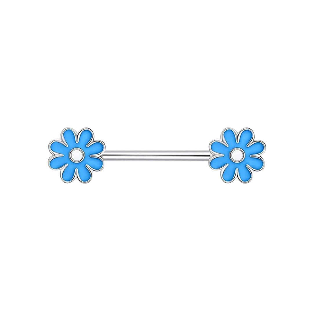 Bunte Blume Brustwarze Armband 1.6mm (Stahl 316L)