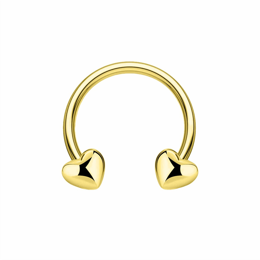 Heart shaped horseshoe 1.2mm (Steel 316L)