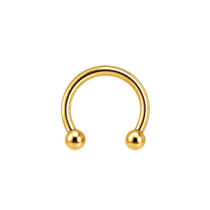 Gold plated titanium Circular barbell 1.6mm (PVD Titanium G23)