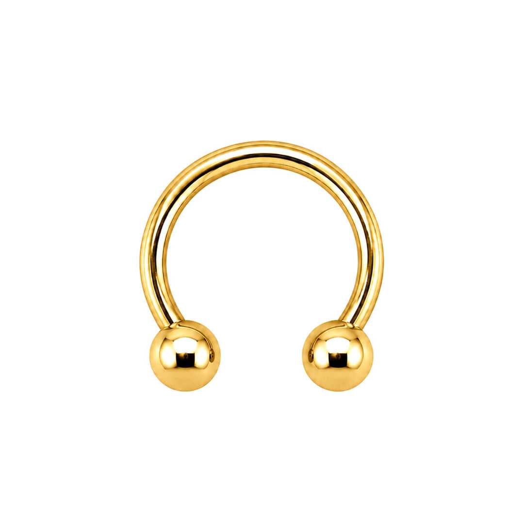 Gold plated titanium Circular barbell 1.6mm (PVD Titanium G23)